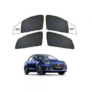 Premium Fix type SunShade Curtain For New Swift Dzire  - Black